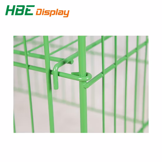 Supermarket Retail Metal Wire Display Dump Bin with Wheels