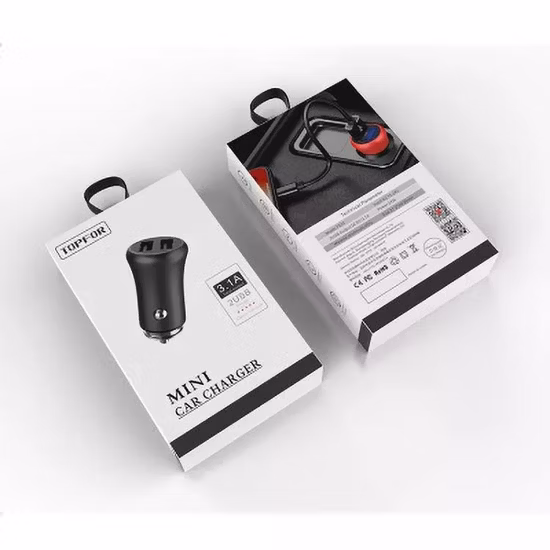 Individueller Logo-Druck, durchsichtiges Fenster, hängende Verpackung für den Einzelhandel, mattschwarze Faltschachtel aus Pappe mit Aufhängelasche