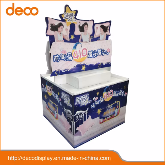 Kreative Papp-Display-Papierpaletten-Display-Werbe-Müllbehälter